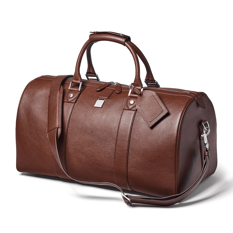 Boston Travel Bag, Tobacco Pebble