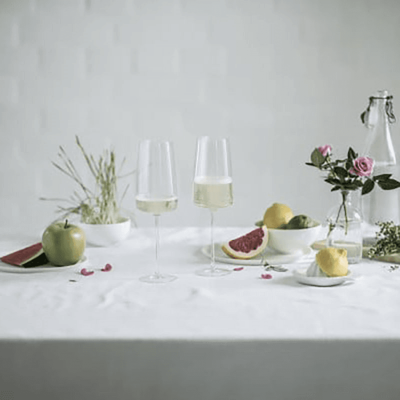 Simplify Set of 2 Crystal White Wine Glasses, 382ml, Clear
