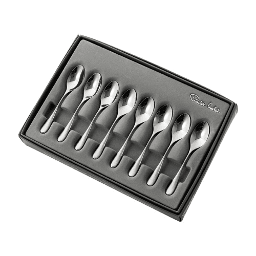Image showing the Sandstone Set of 8 Coffee Spoons, L10.5cm, Stainless Steel product.