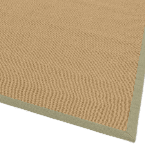 Image showing the Sisal linen border runner, 200 x 300cm, sage product.