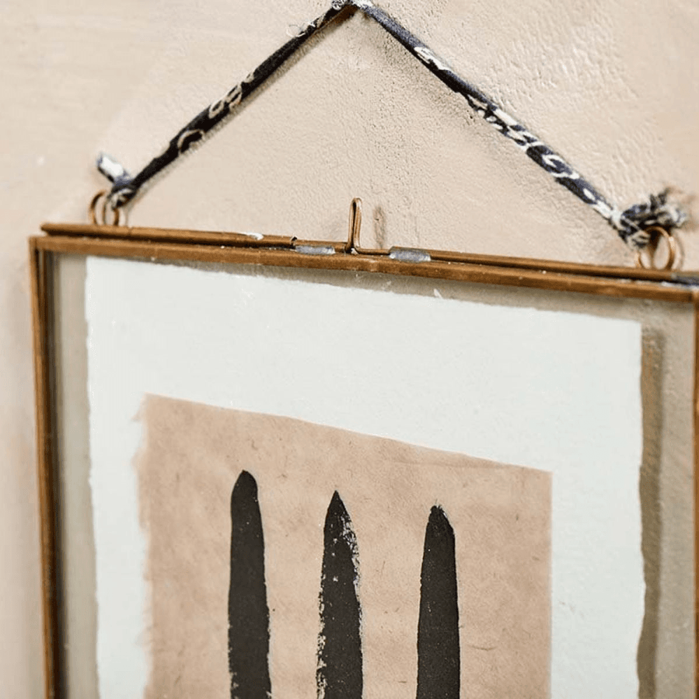 Kiko Landscape Frame, H29 x W36cm, Antique Brass
