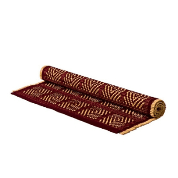 Image showing the Woven Placemats, Kaya, Bamboo, Maroon, Set of 4 product.
