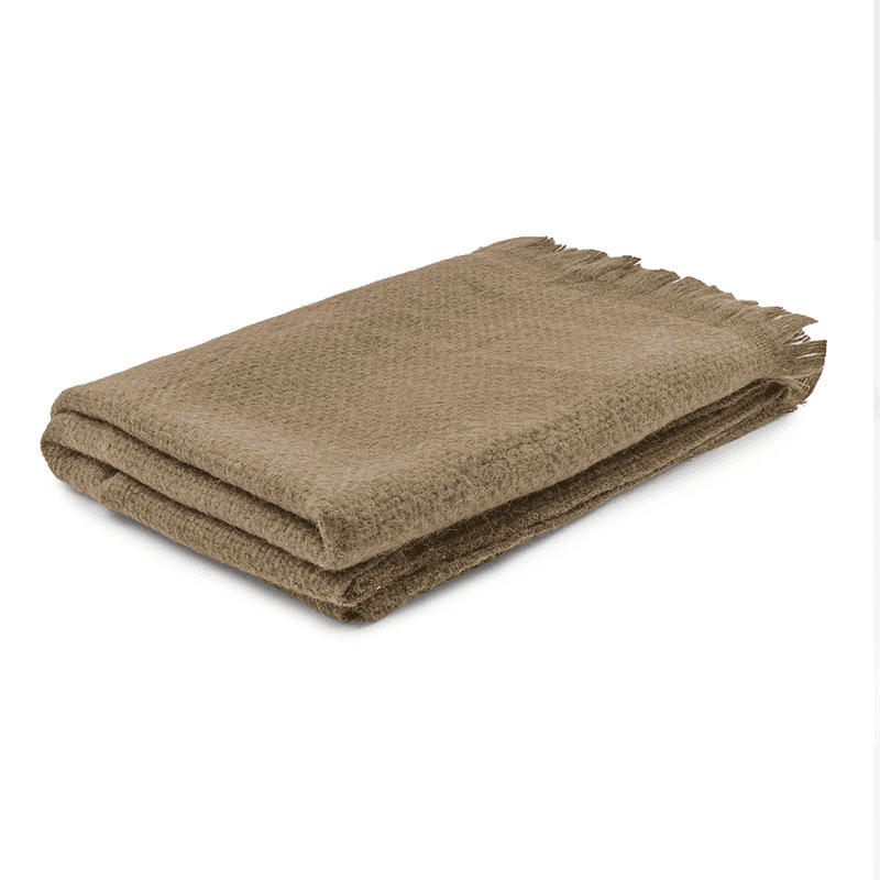 Alpaca Basketweave Throw, 130 x 180cm, Natural