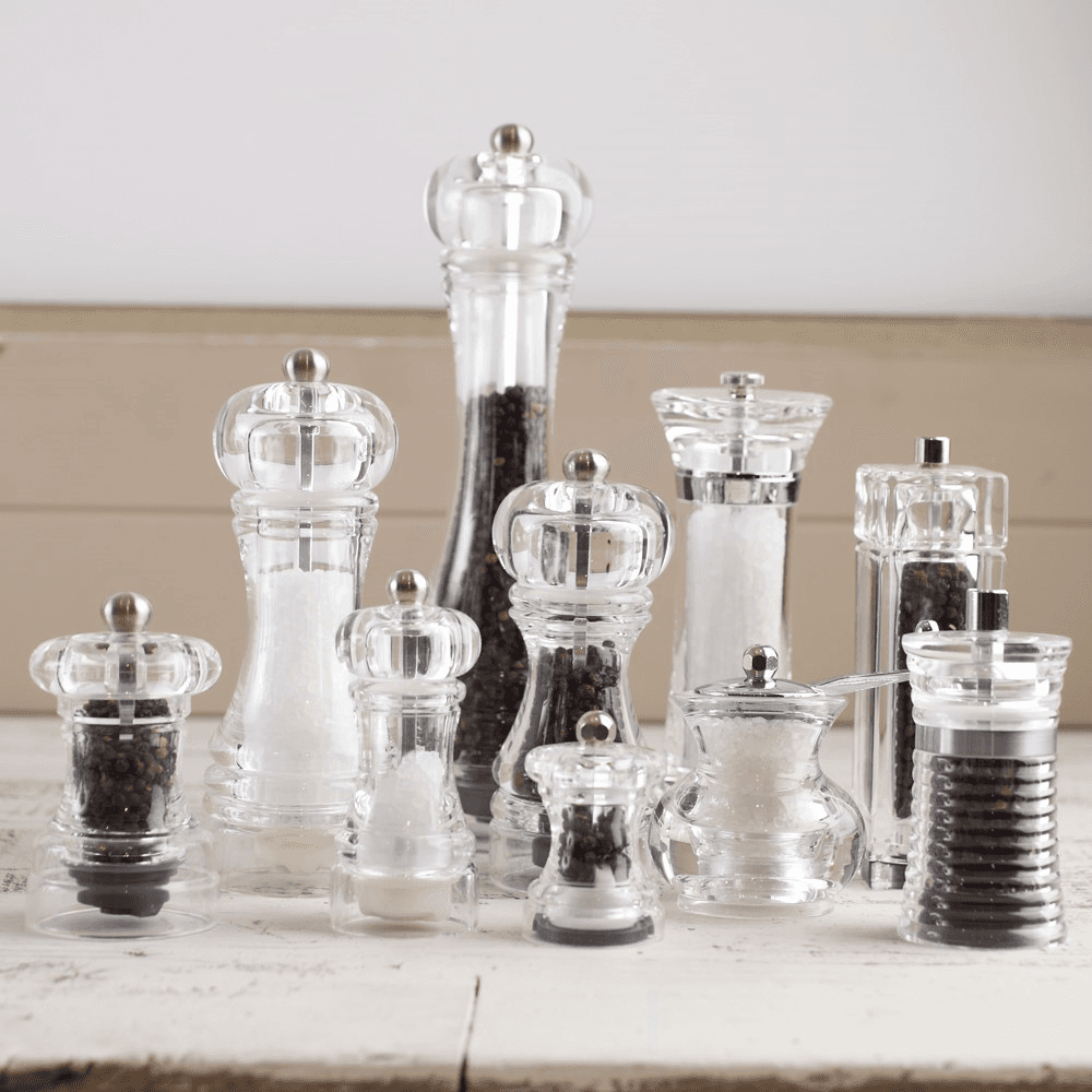Capstan Pepper mill, 10cm, clear acrylic