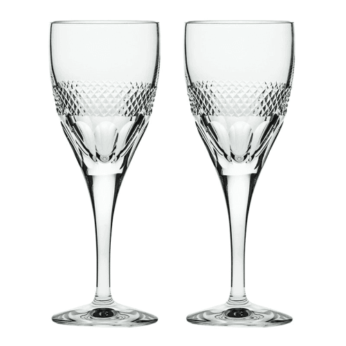 Image showing the Diamonds Set of 2 Wine Glasses, 280ml, Clear product.