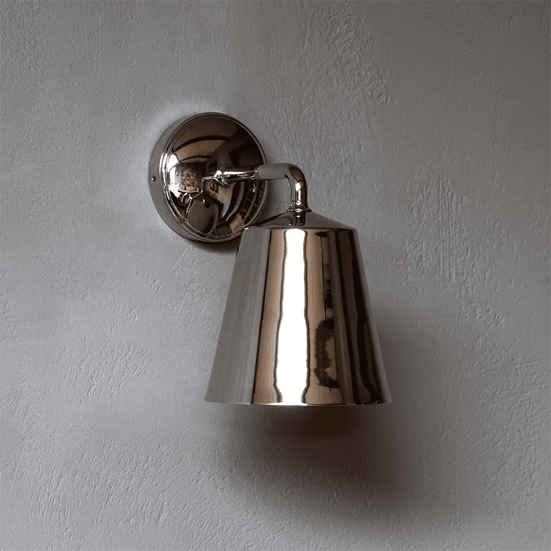 Richmond  Wall Light, H17cm, Polished Nickel
