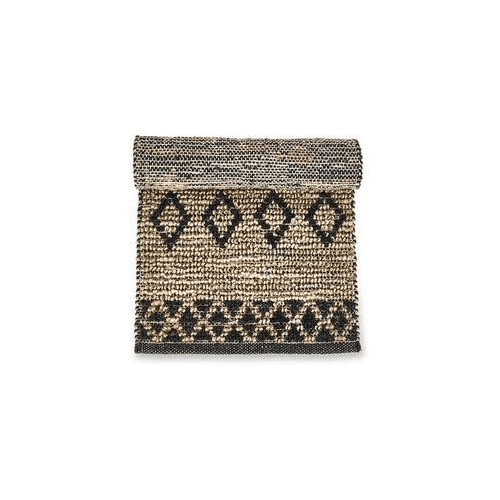 Ambara Jute Rug, 120 x 180cm, Natural and Black
