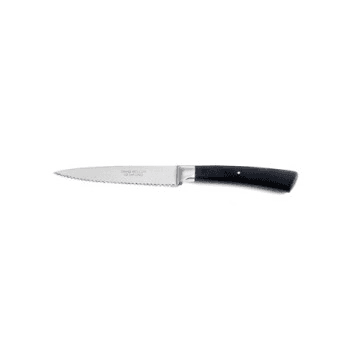 Image showing the Serrated paring knife, 10.5cm, stainless steel black handle product.