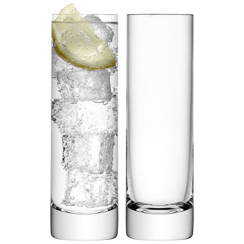 Bar Long Drink Glasses Set of 2, 250ml, Clear