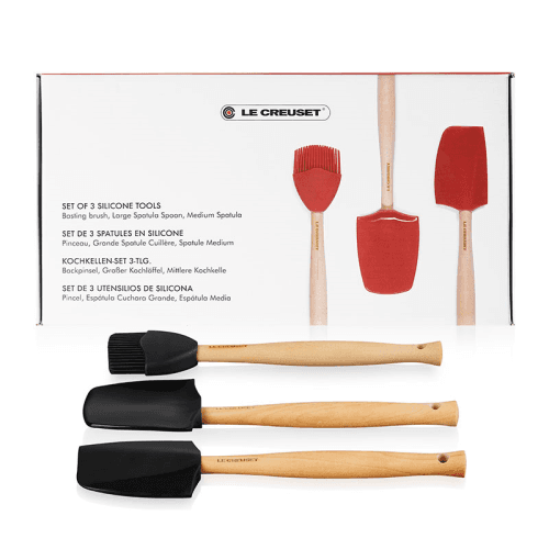 Image showing the Silicone Utensil Tools, Set of 3, Black product.