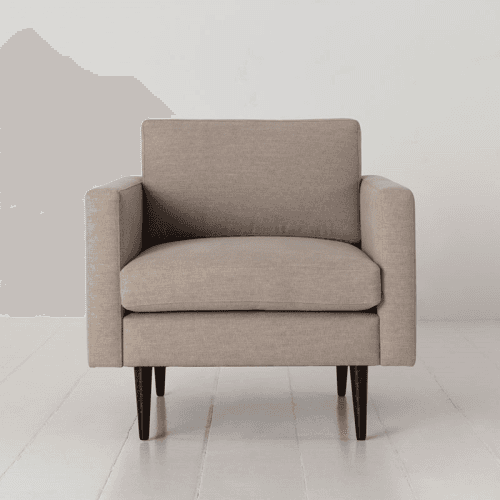 Image showing the Model 01 Linen Armchair, Pumice product.