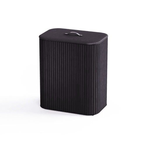 Image showing the Tota Luxe Laundry Basket, 90L, Black product.