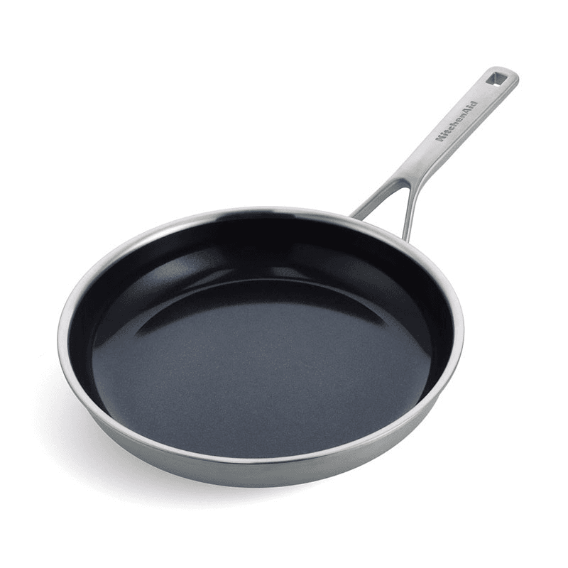MultiPly - Ceramic Stainless Steel Non-Stick Frying Pan Set, 20cm & 28cm, Silver