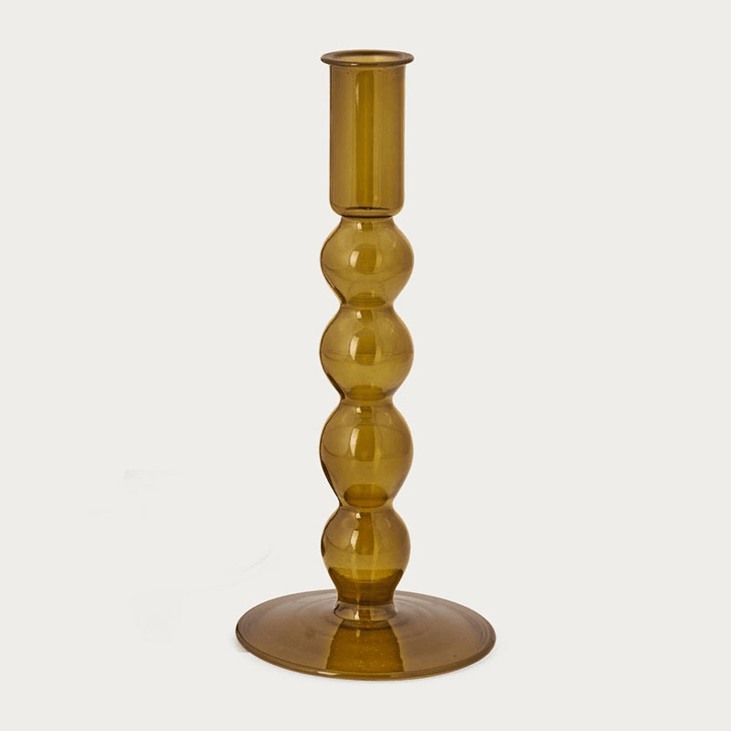 Floella Candle Holder, H21cm, Olive