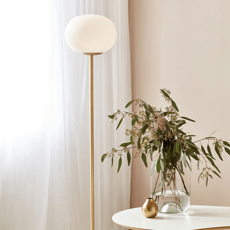 Alton Floor Lamp, H150cm, Opal white