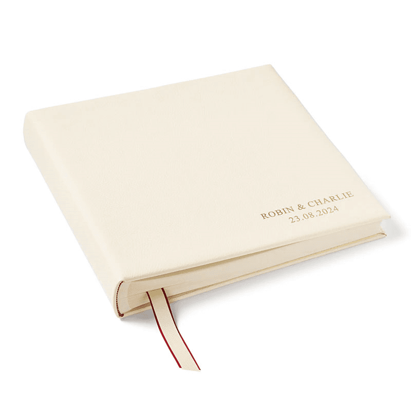 Photo Album, 12", Ivory Pebble