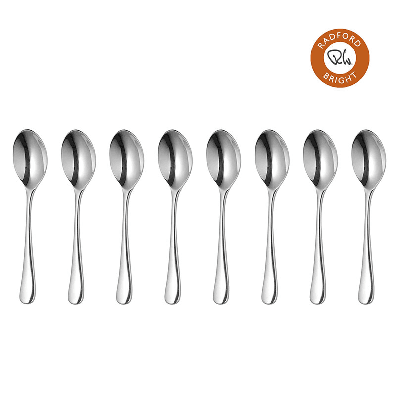 Radford Set of 8 Coffee Spoon, Stainless Steel