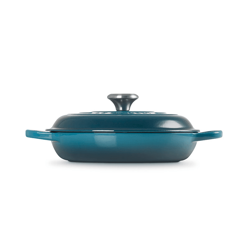 Signature cast iron Shallow casserole, 26cm/2.2L, Deep Teal