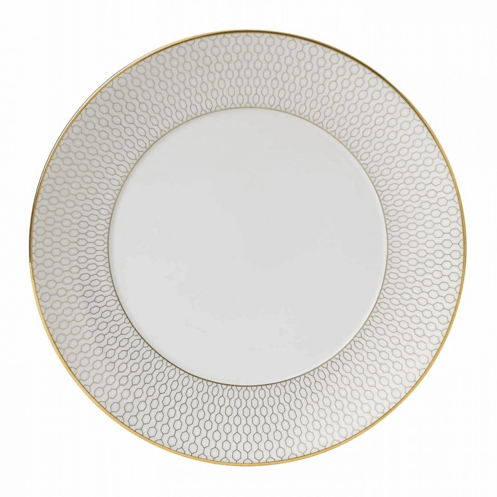 Gio Gold Salad Plate, D20cm, Gold/White