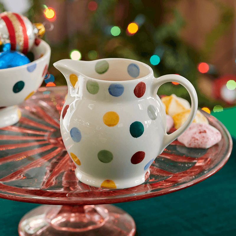 Polka Dot Jug, 315ml, Cream