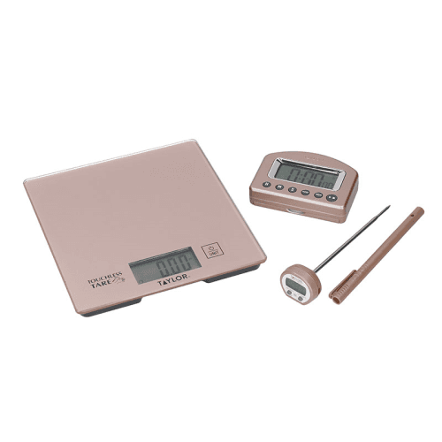 Image showing the Weighing and Measuring Scale Set, Rose Gold product.