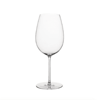 Image showing the Leila Bordeaux Set of 6 Crystal Glasses, Clear product.
