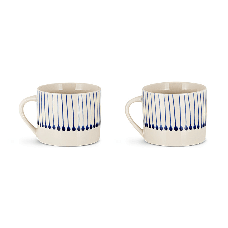 Iba Set of 2 Mugs, 200ml, Indigo