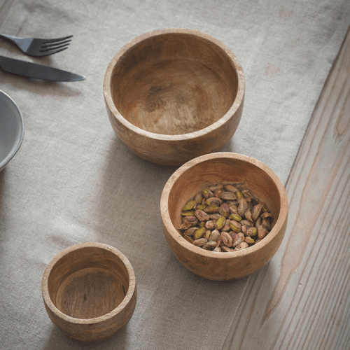 Image showing the Midford Set of 3 Bowls, Mango Wood product.