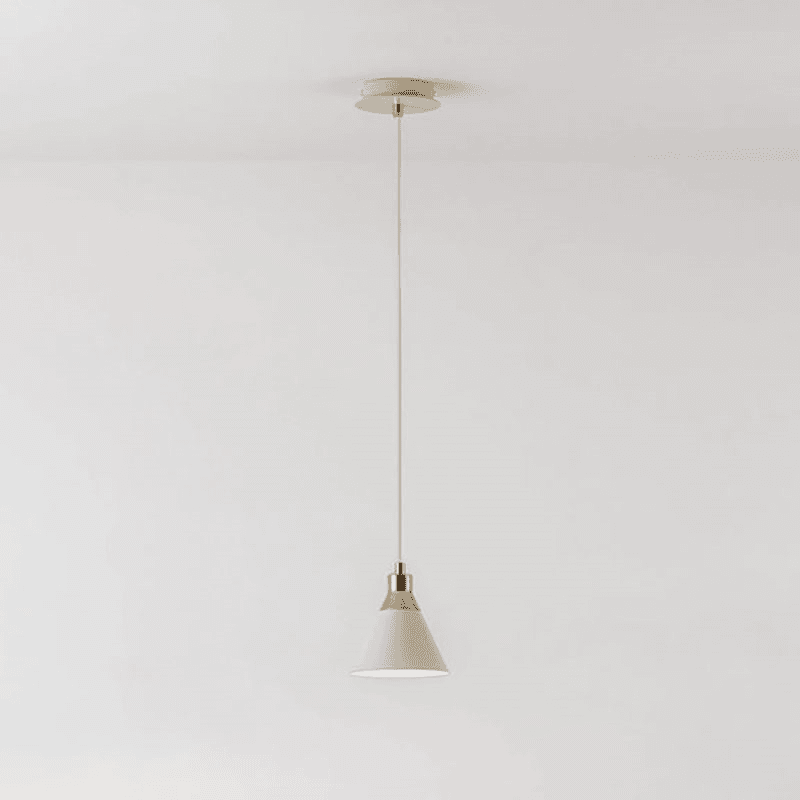 Cone Pendant Light, H189cm, Sand