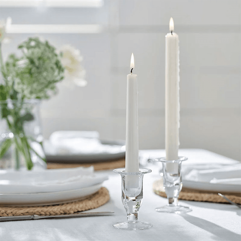 Thurlton Set of 2 Candlesticks, H8.5cm, Clear