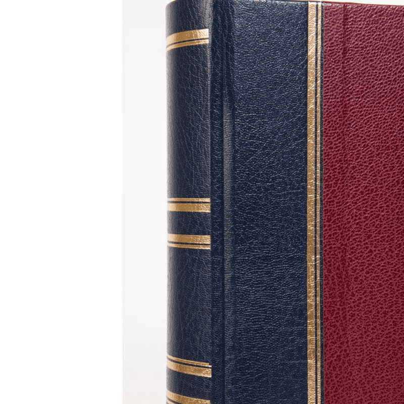 Large Landscape Photograph Album, L30.6 x W39.2cm, Blue / Burgundy