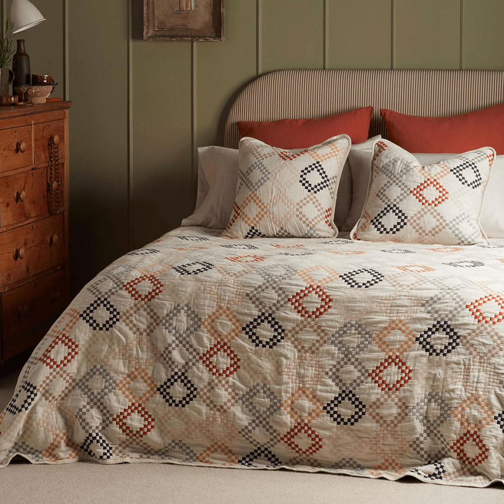 Jolene 100% Cotton Quilted Throw, Multi