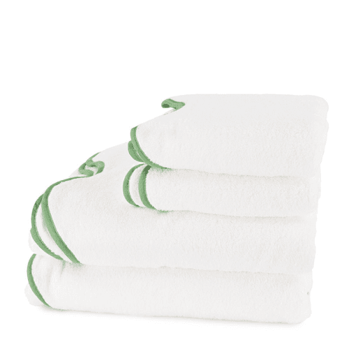 Image showing the Amelia Scalloped Classic Towel Bundle, Asparagus product.