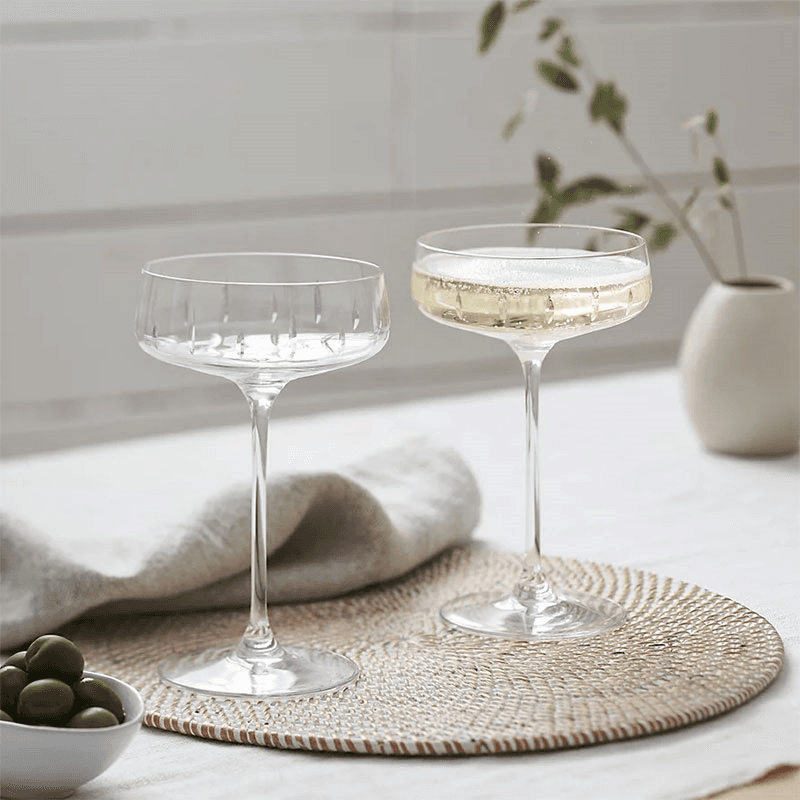 Monroe Set of 2 Champagne Coupes, 350ml, Clear