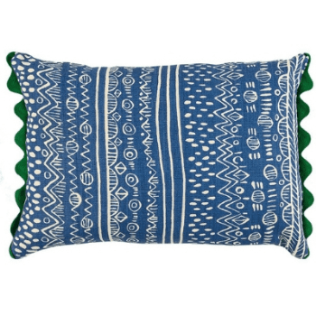 Cushion, Osborne, Oblong, Blue, 50 x 35cm