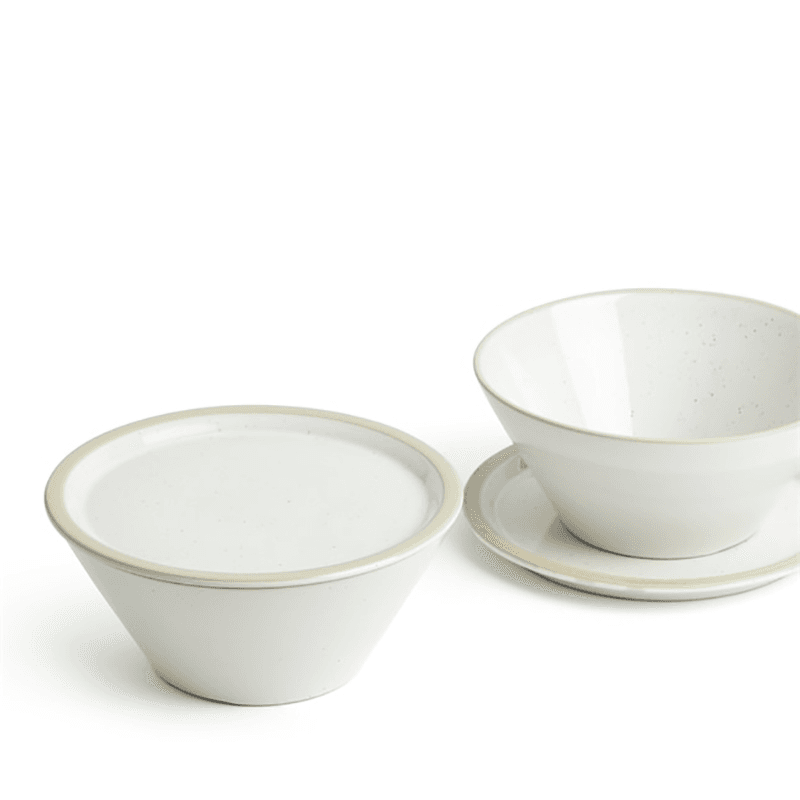 Urban Dining 4 Piece Bowl and Plate Set, D16cm, White