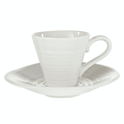 Image showing the Ceramics Pair of espresso cup and saucers, 8cl, White product.