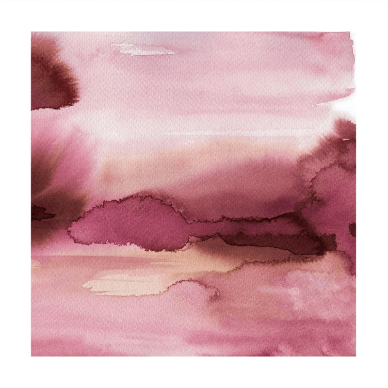 Warm Skies Square Signed Print, 30 x 30cm, Pink