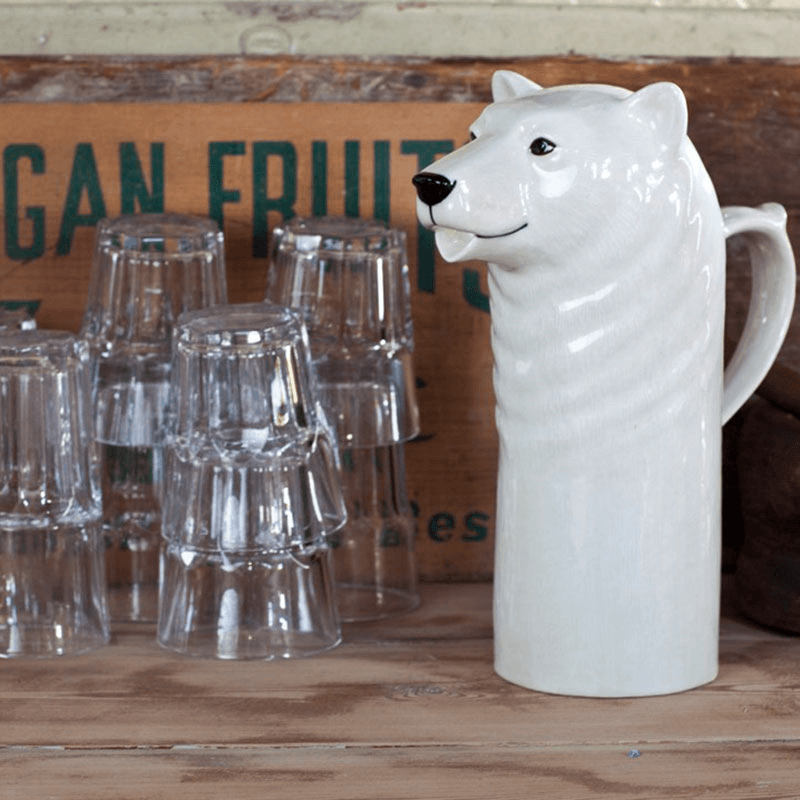 Polar Bear Water Jug, H26cm, White