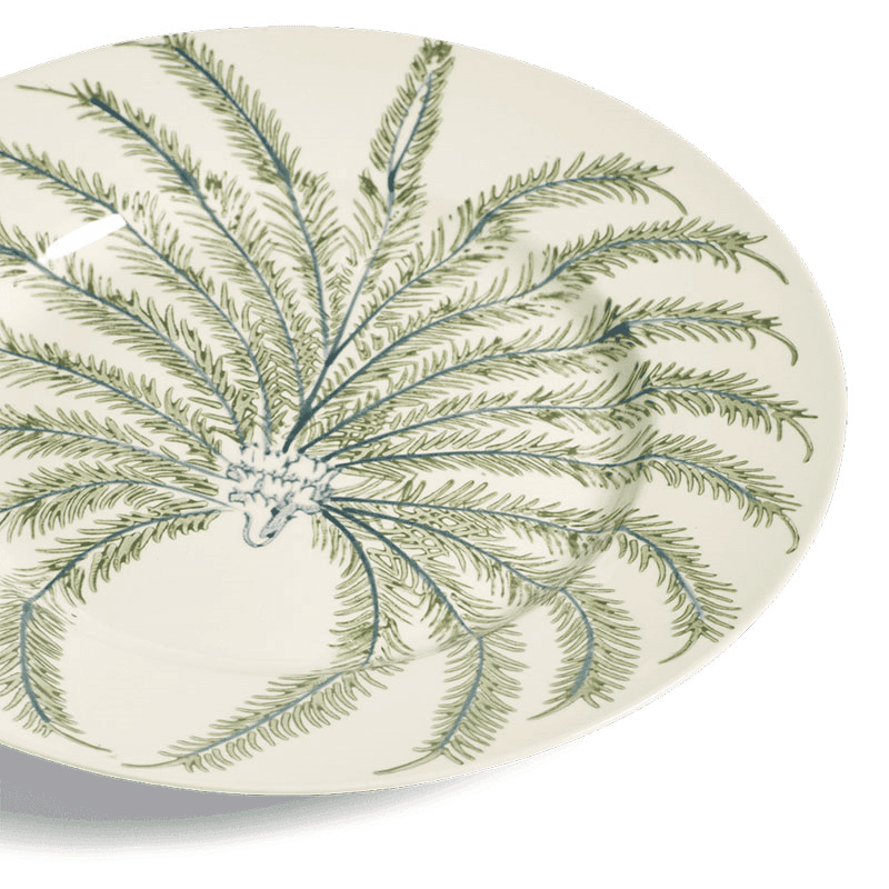 Jussara Set of 6 Dinner Plates, D28cm, Sage