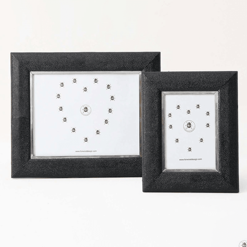Bella Photo  Frame, 10 x 8", Caviar Black Shagreen