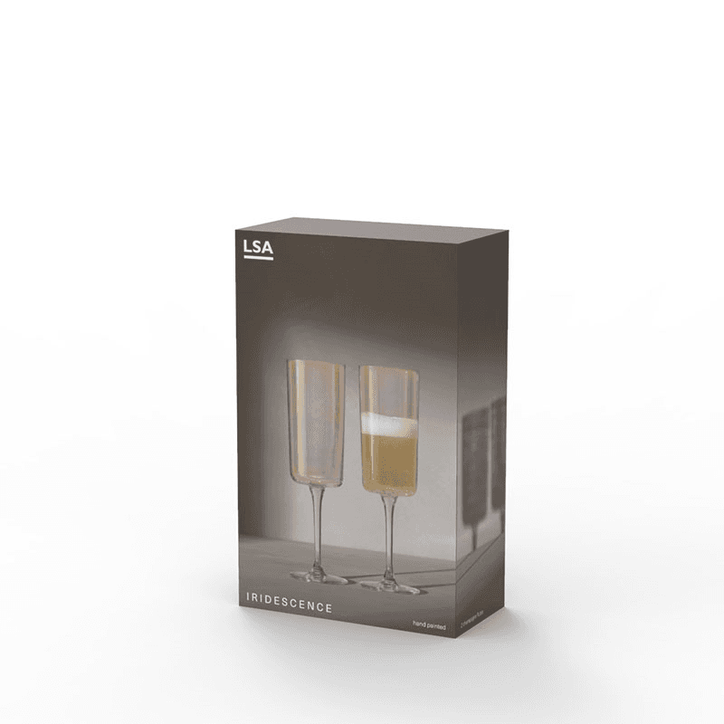 Iridescence Set of 2 Champagne Flutes, 210ml, Mother of Pearl