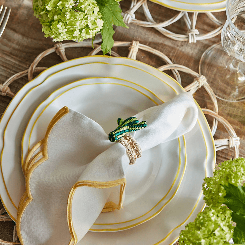 Portofino Set of 4 Placemats, D32cm, White