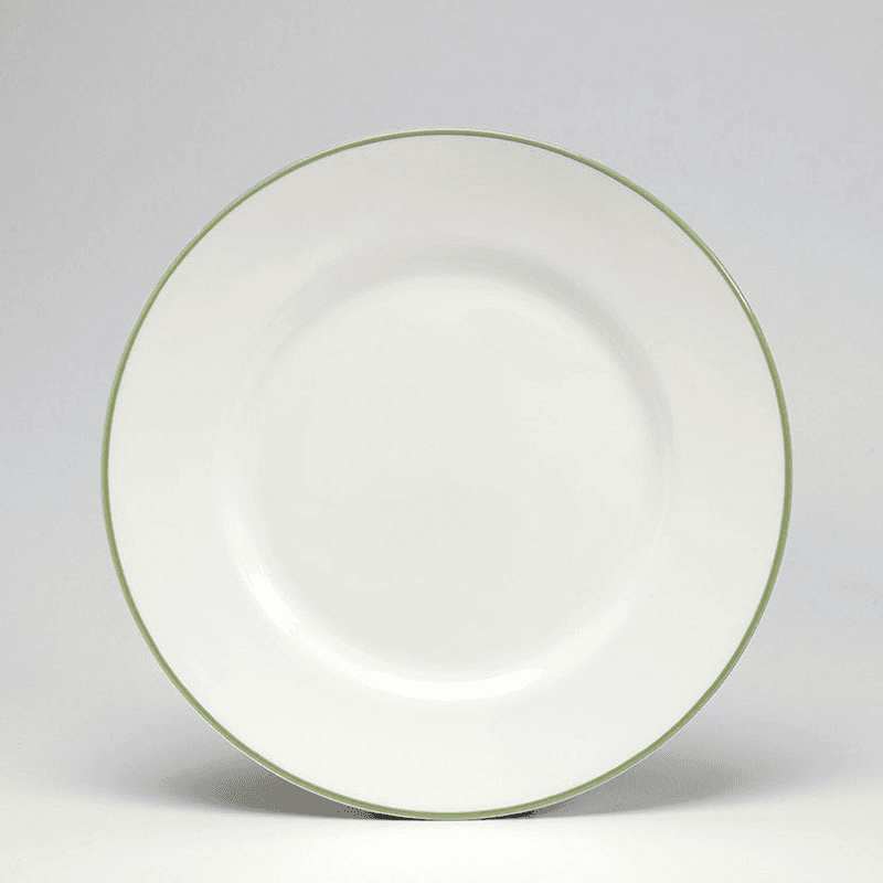 Dessert Plate, D21cm, Apple Green Rim