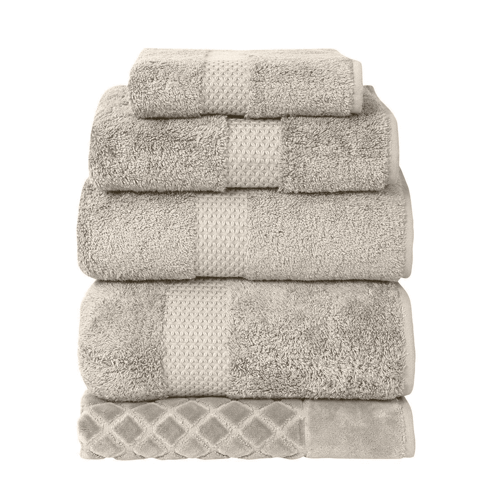 Etoile Shower towel, 70 x 140cm, Pierre