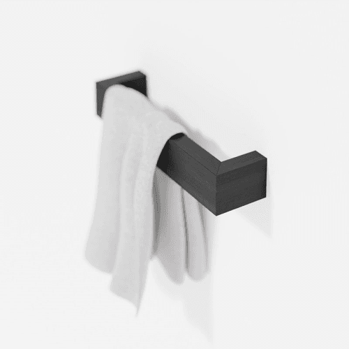 Image showing the Slimline Hand Towel Rail, L28cm, Dark Oak product.