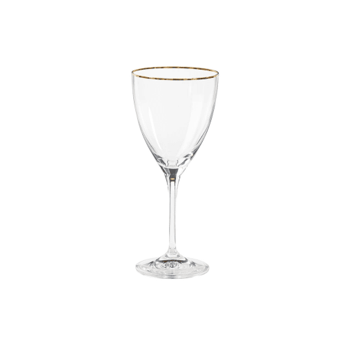 Image showing the Sensa Set of 6 Wine Glasses, 250ml, Gold Rim product.