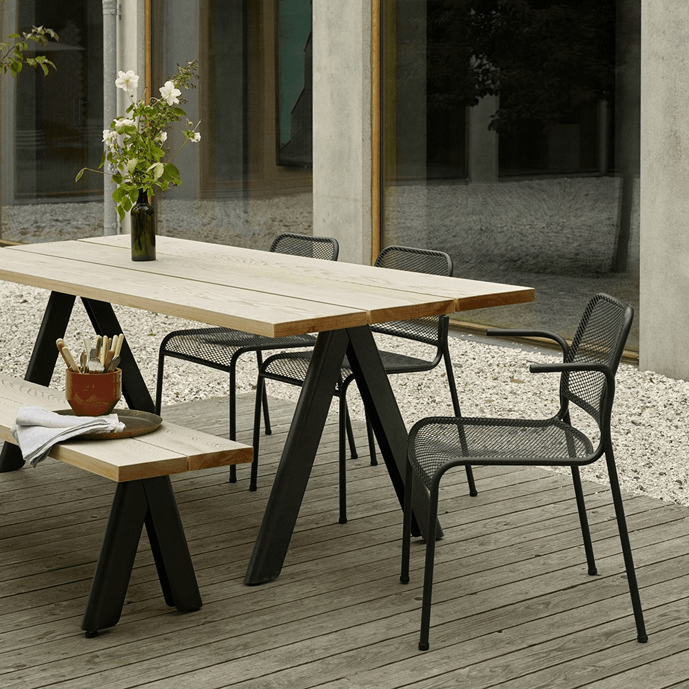 Overlap Table, L220 x W90 x H74cm, Anthracite Black