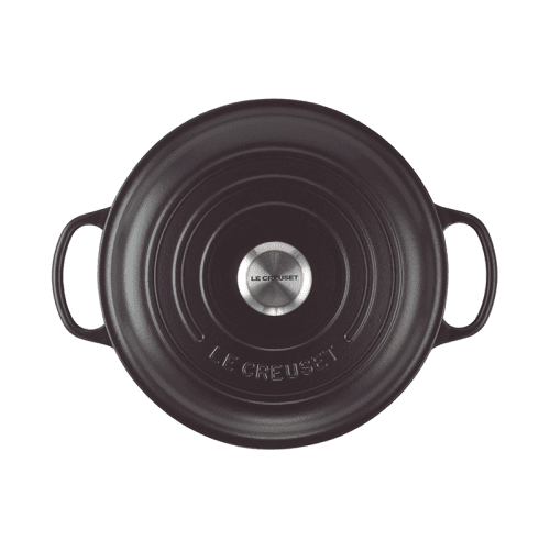 Image showing the Signature Cast Iron Shallow casserole, 30cm - 3.2 litre, Satin Black product.