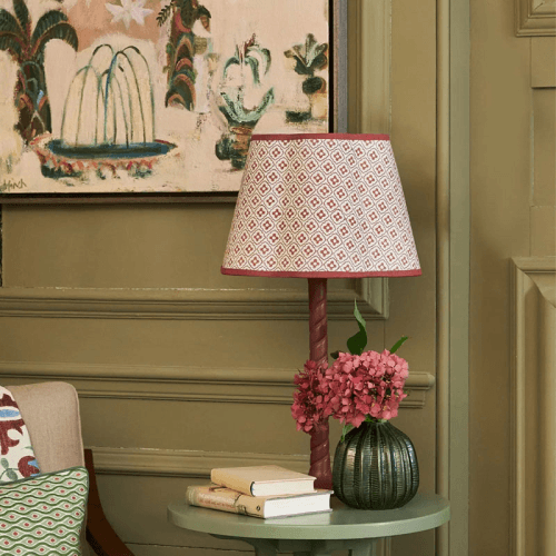 Image showing the Finestra Scalloped Shade, D25.5cm, Pink product.